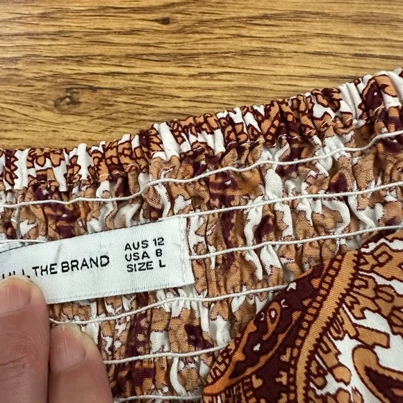 Faithfull the Brand Juniper Midi Dress Sable Paisley US 8 - Picture 5 of 16